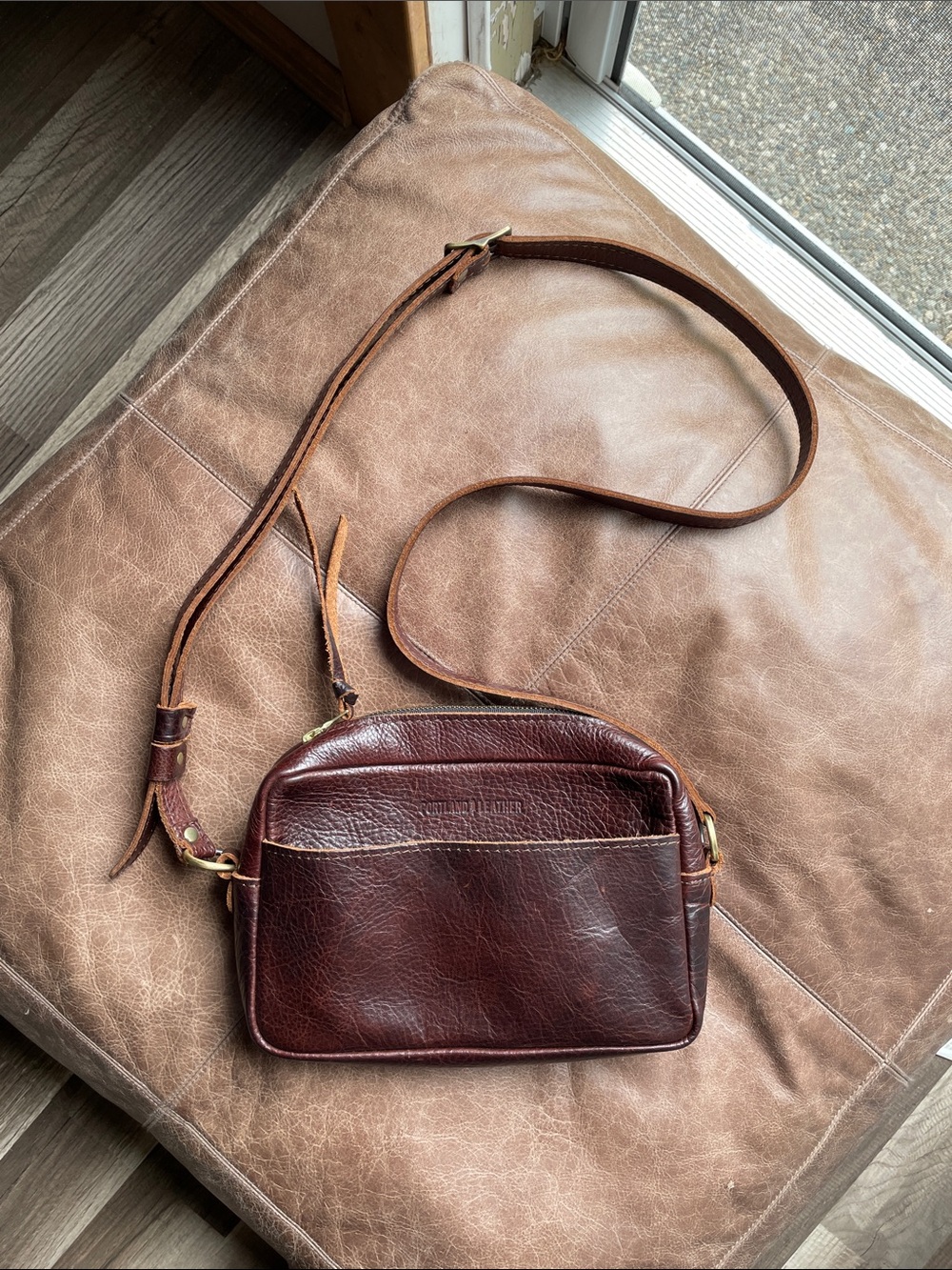 Portland Leather Camera Bag Purse - Large